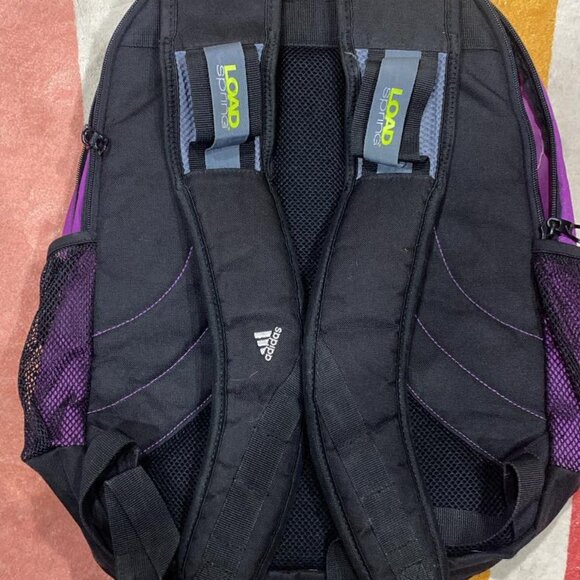 ADIDAS Large Backpack Load Spring Straps Purple Full Size Bag - Picture 2 of 5